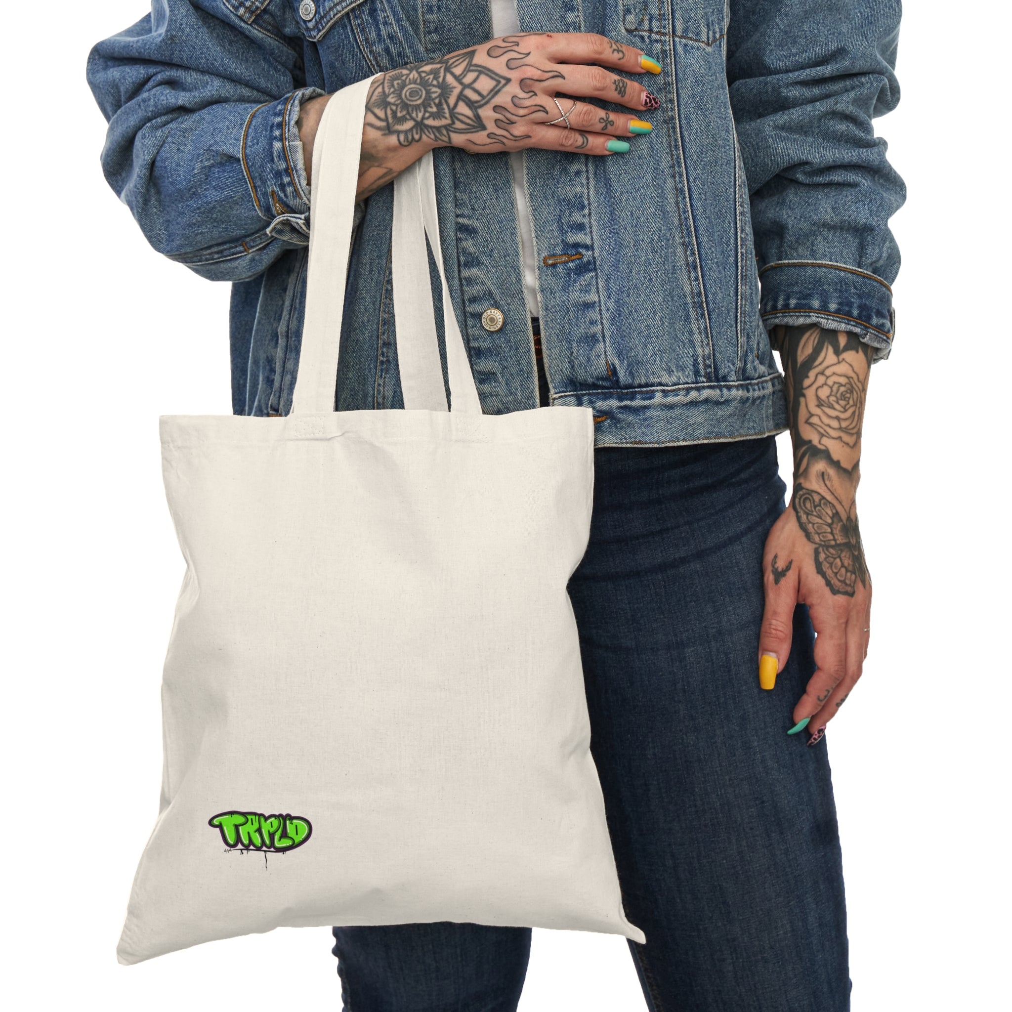 Natural Cotton Tote Bag Everything Hallelujah Coachella Graffiti text