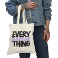 Natural Cotton Tote Bag Everything Hallelujah Coachella Graffiti text